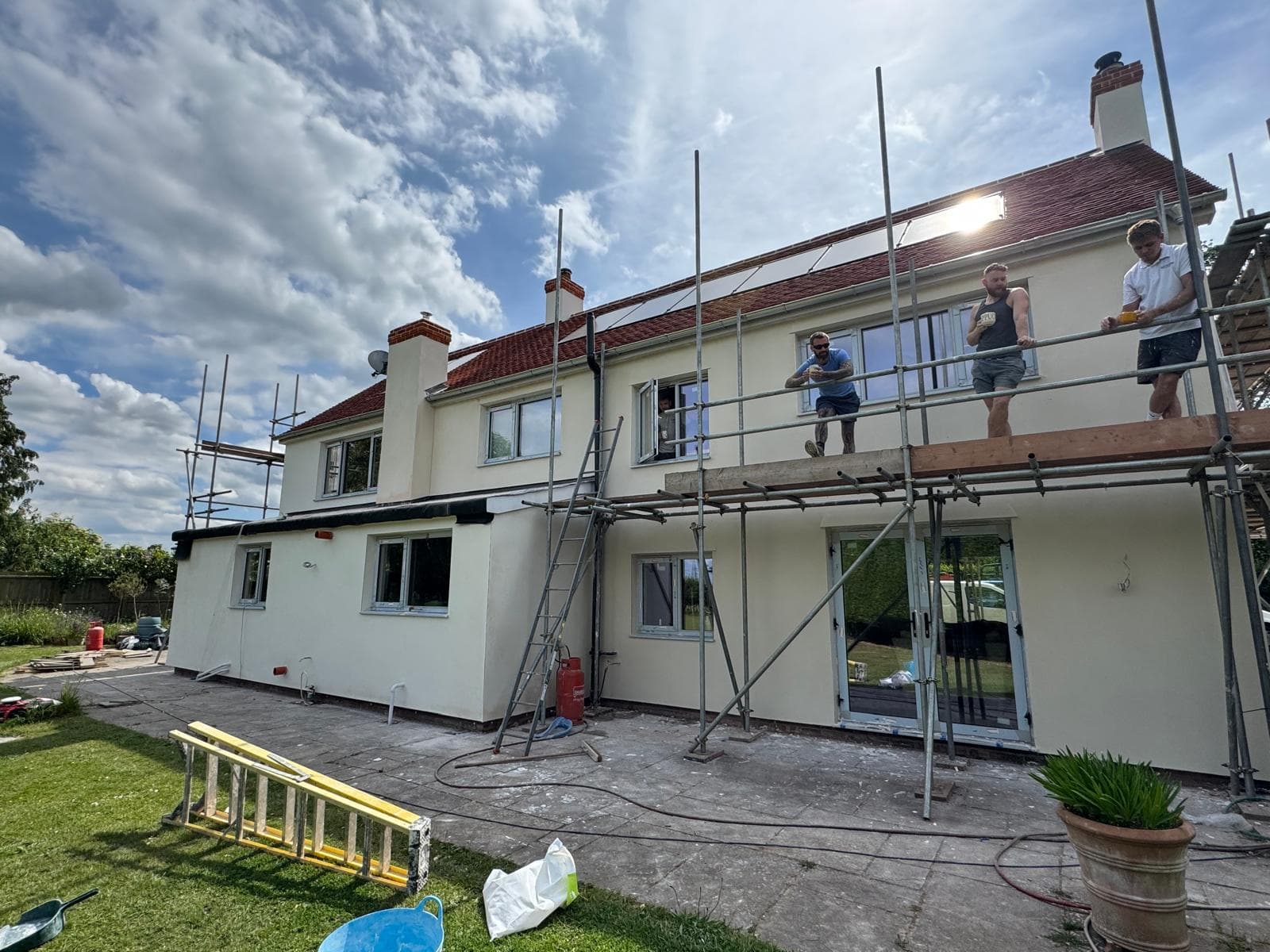 Twinstead lime re render over steico board - Image 18